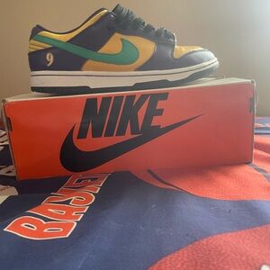 Nike Purple and Yellow Sneakers Vibrant Design